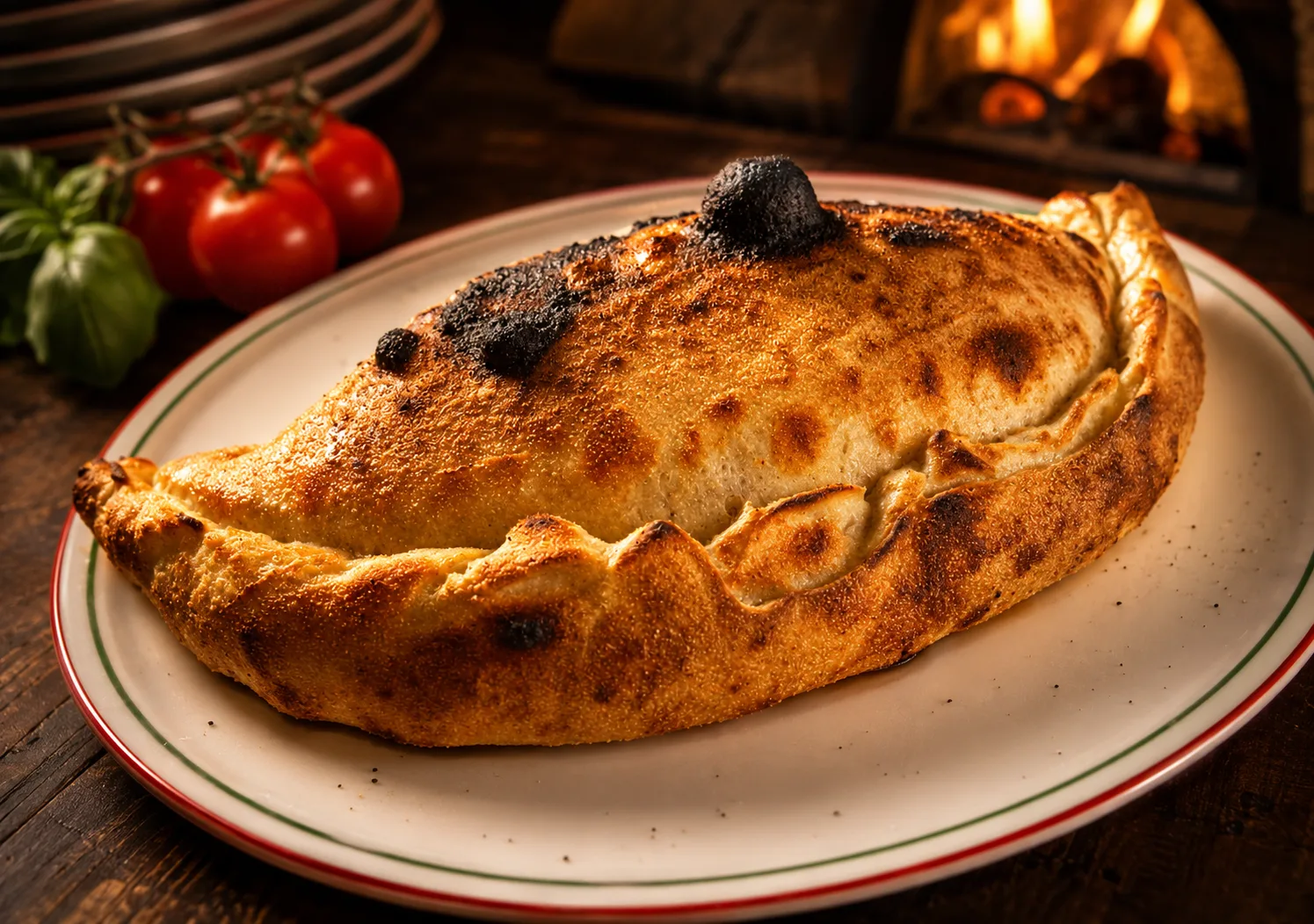 Une pizza repliée